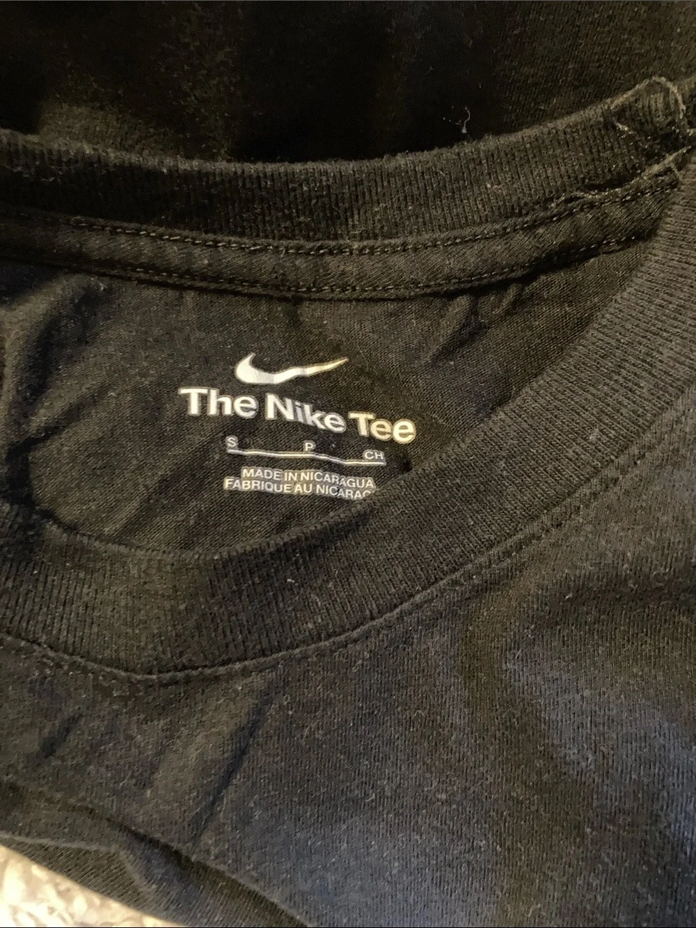 Nike Kids Black Tee with Light Blue UNC Logo